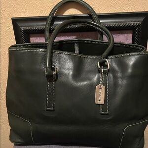 Coach Forest Green Leather Handbag